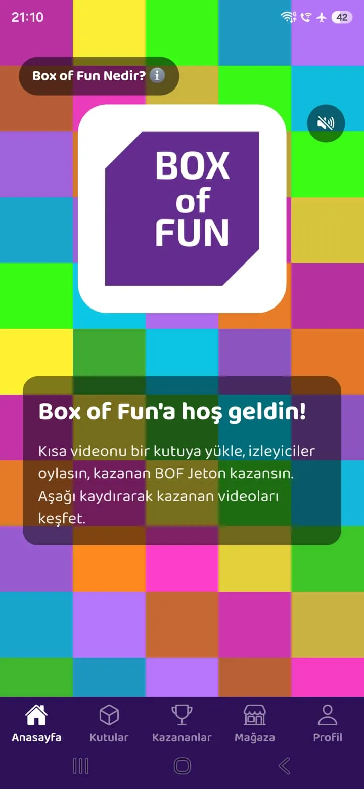 Box of Fun ana ekranı